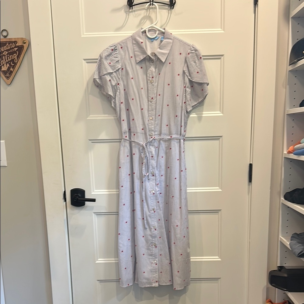 White and Red Polka Dot Dress